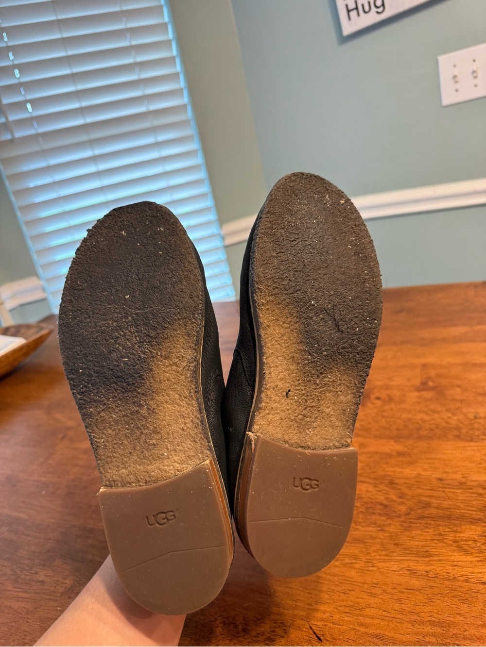 UGG Clementine Black Leather Side-Zip Ankle Boots Women's Size 9.5 chukka - Picture 10 of 12